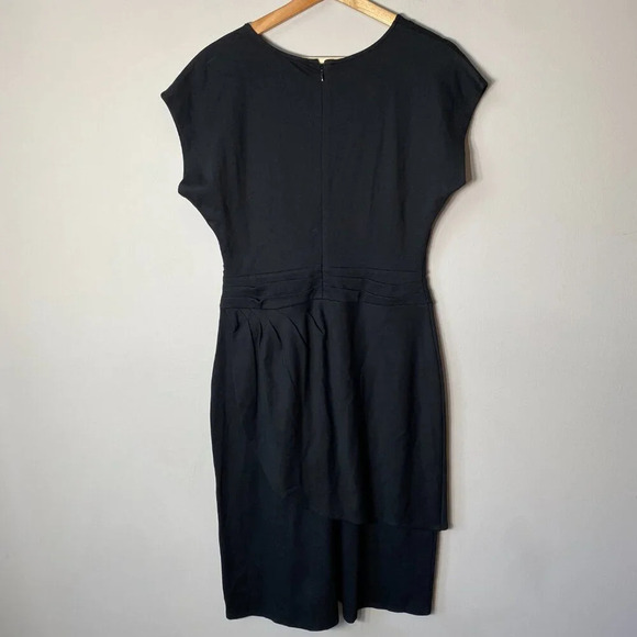 NWOT Christian Siriano for J.Jill Womens Size Small V-Neck Faux Wrap Black Dress - Picture 12 of 16